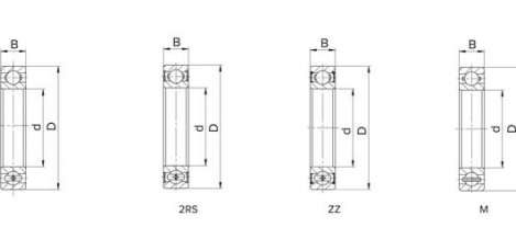 Rulmenți cu role cilindrice Seria: NF4 schema